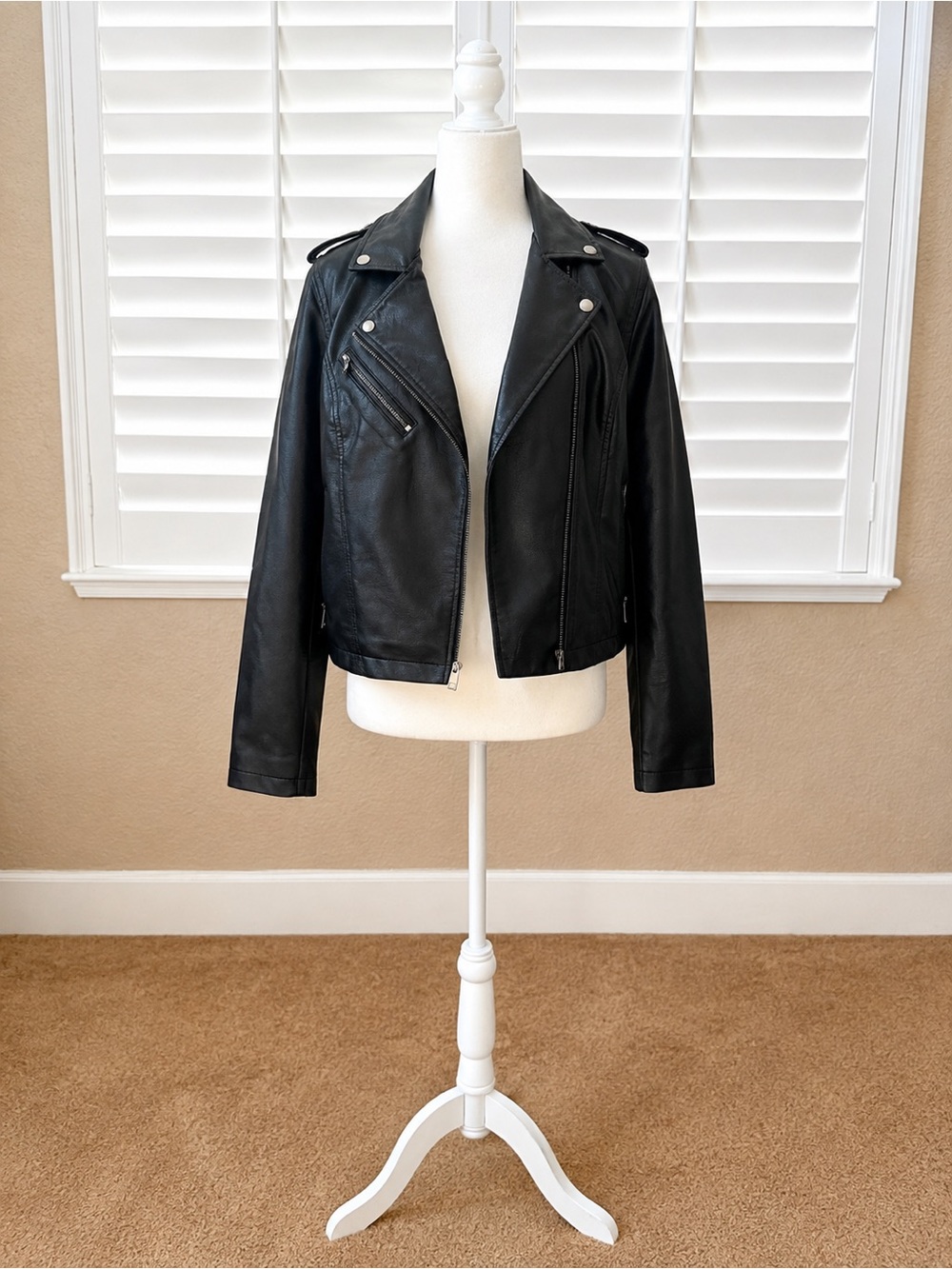 Levi Strauss & Co. Black Moto Biker Jacket L Like New